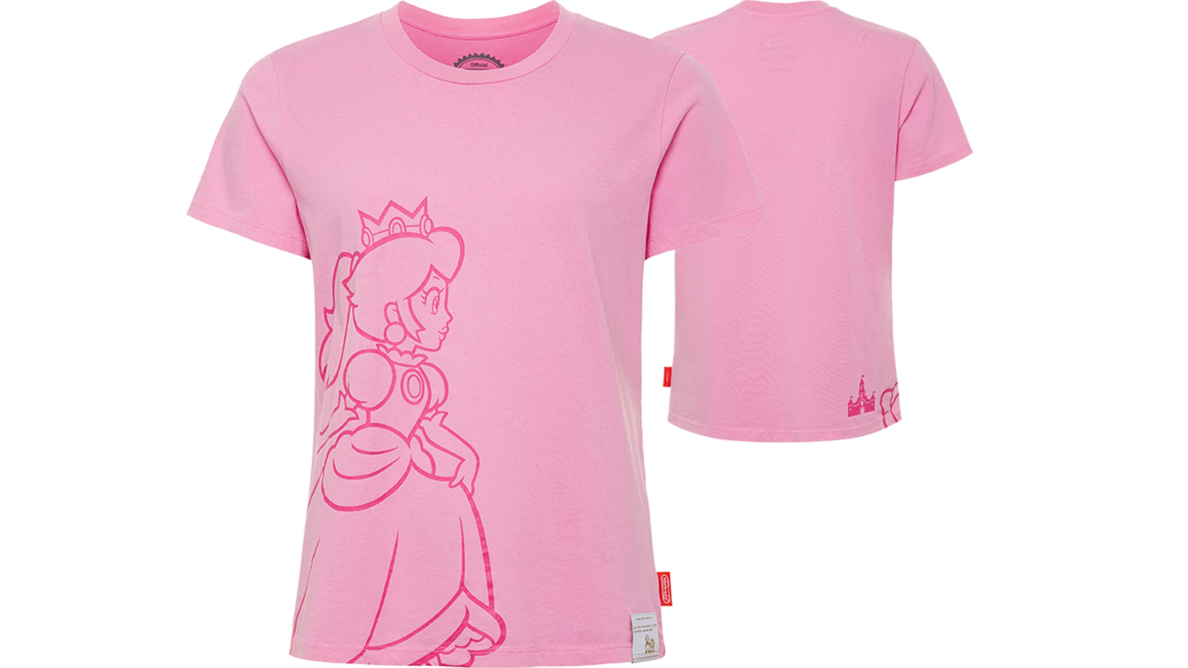 Peach Collection Princess Peach s Castle Pink T Shirt Nintendo Official Site